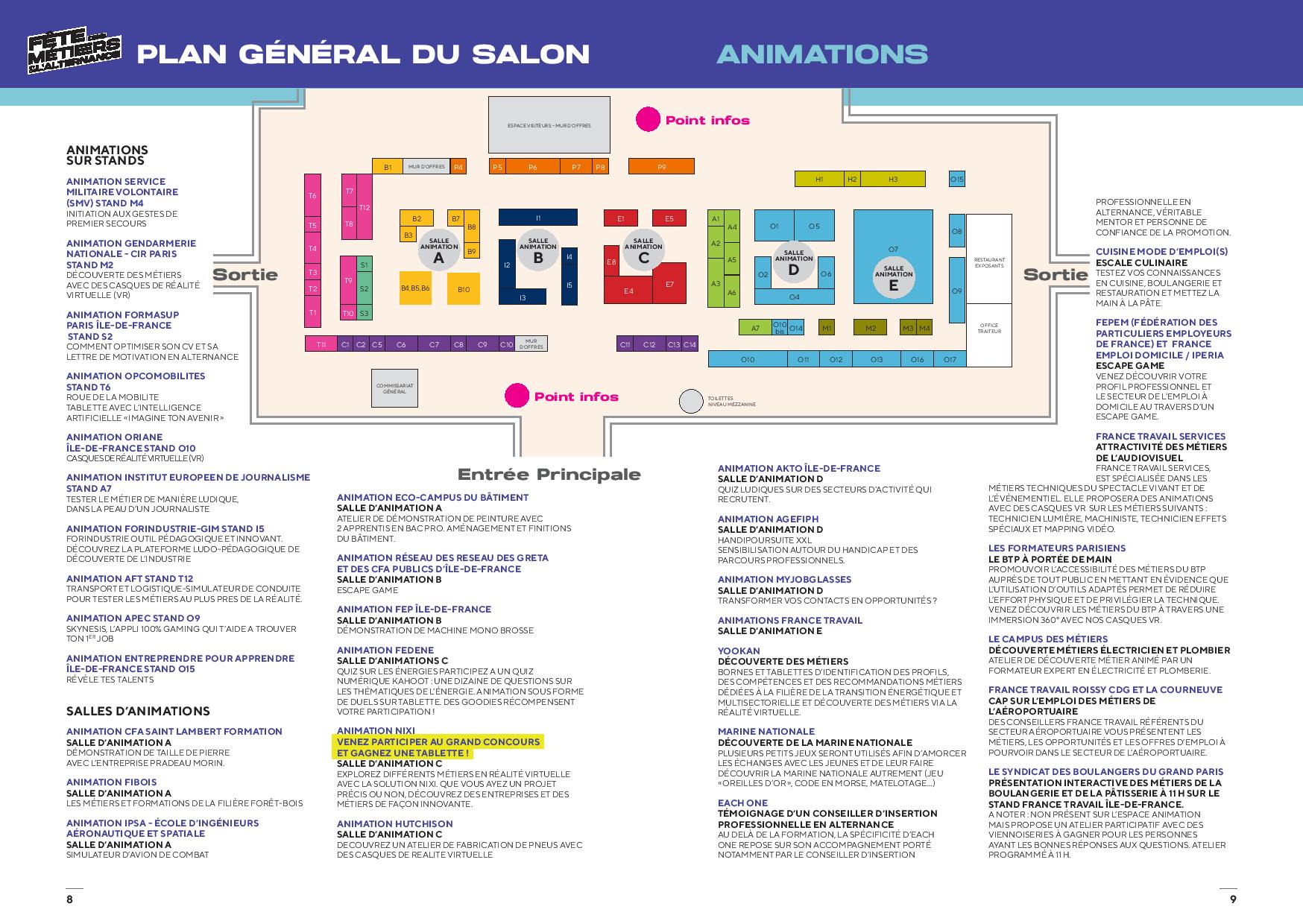 Les Animations du salon